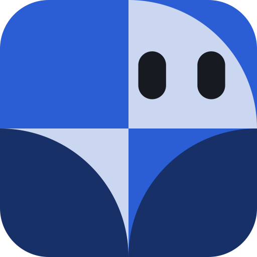 Asphalt Nougat, a Block Buddy (Mono · Cobalt)