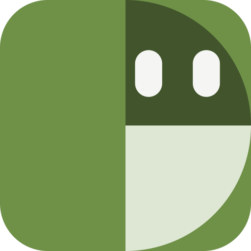 Geo Shiba, a Block Buddy (Mono · Moss)