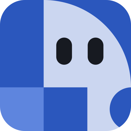 Twirly Nibble, a Block Buddy (Night · Cobalt)